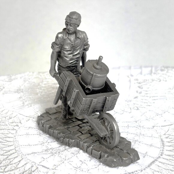 Franklin Mint "Buttermilk Man " Pewter Figurine by Ron Hinote Vtg - Picture 8 of 8